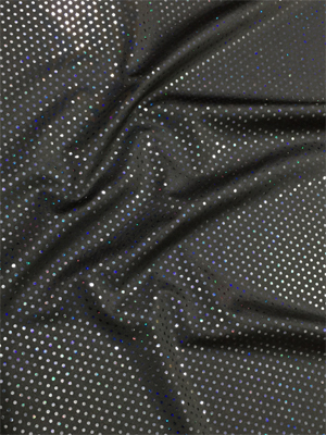 Holo flitteres  lycra anyag - NERO (fekete)